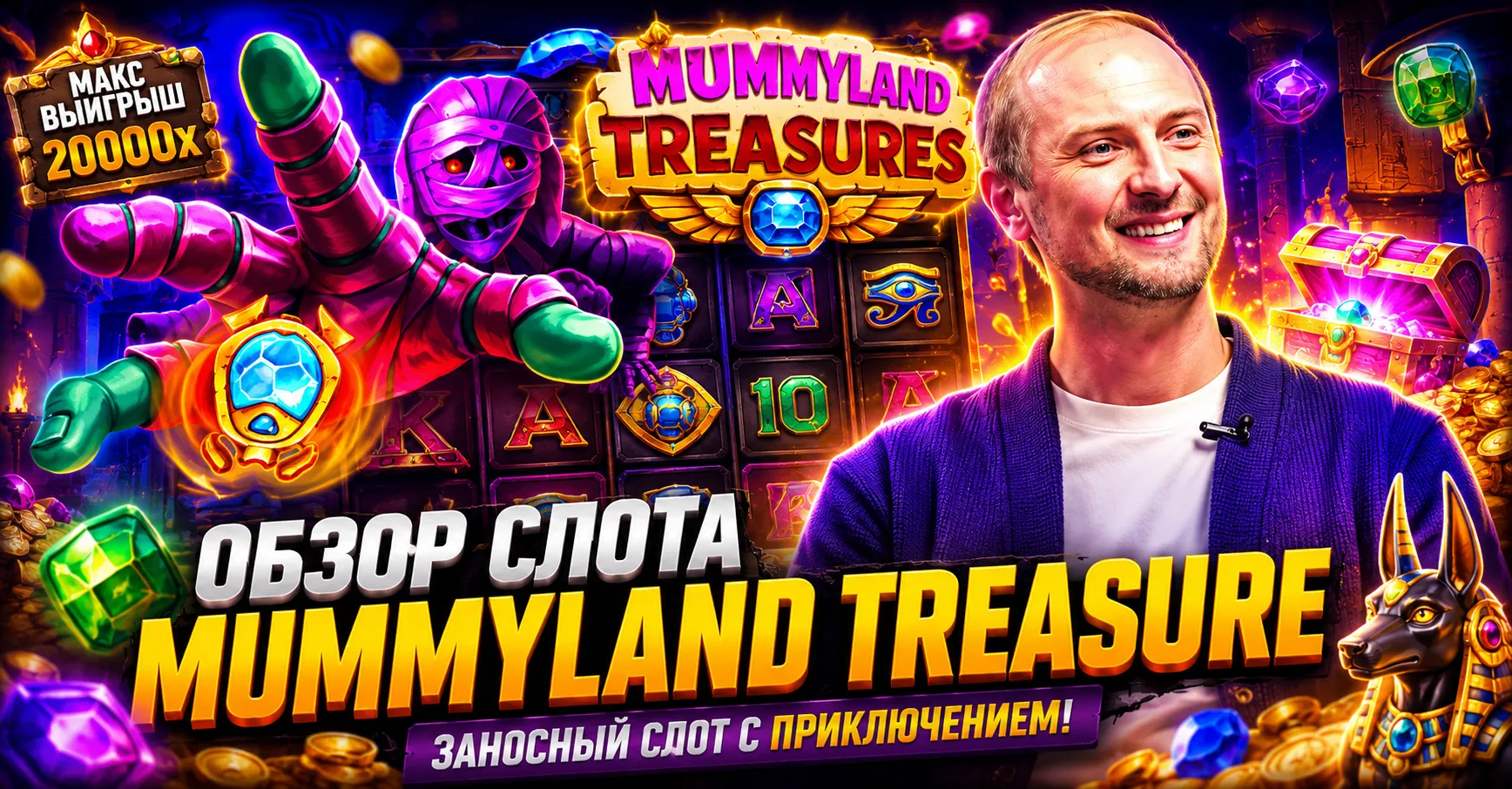 Mummyland Treasures — обзор слота Belatra, RTP 96,36% и занос Зубарева