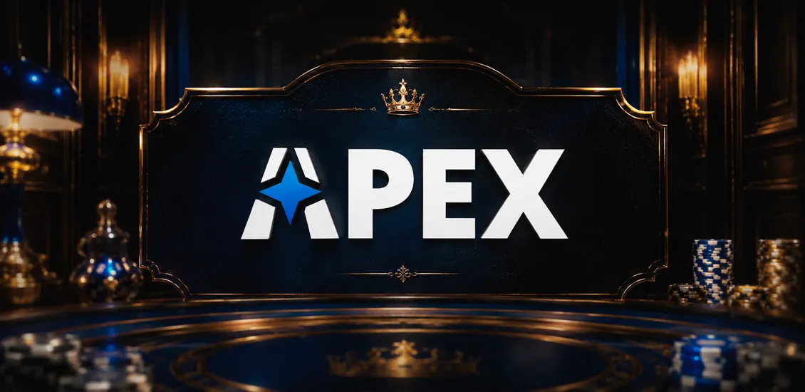 Главная страница казино APEX с минималистичным интерфейсом, VIP-клубом, магазином бонусов и лентой крупных выигрышей.