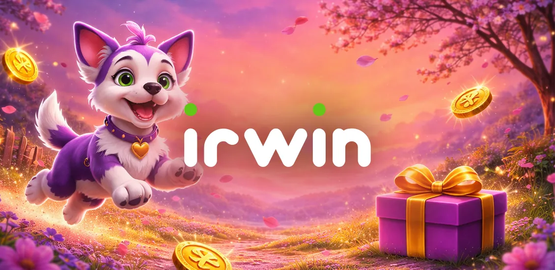 Баннер для статьи Обзор казино Ирвин (IRWIN): пёс на логотипе и 9000 игр в каталоге