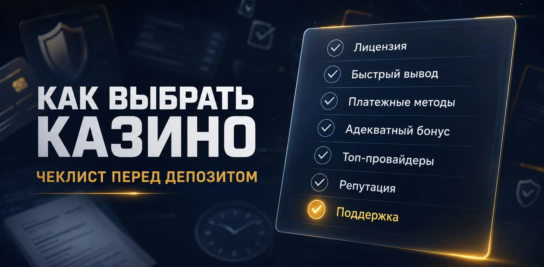 Чеклист по выбору надёжного онлайн-казино