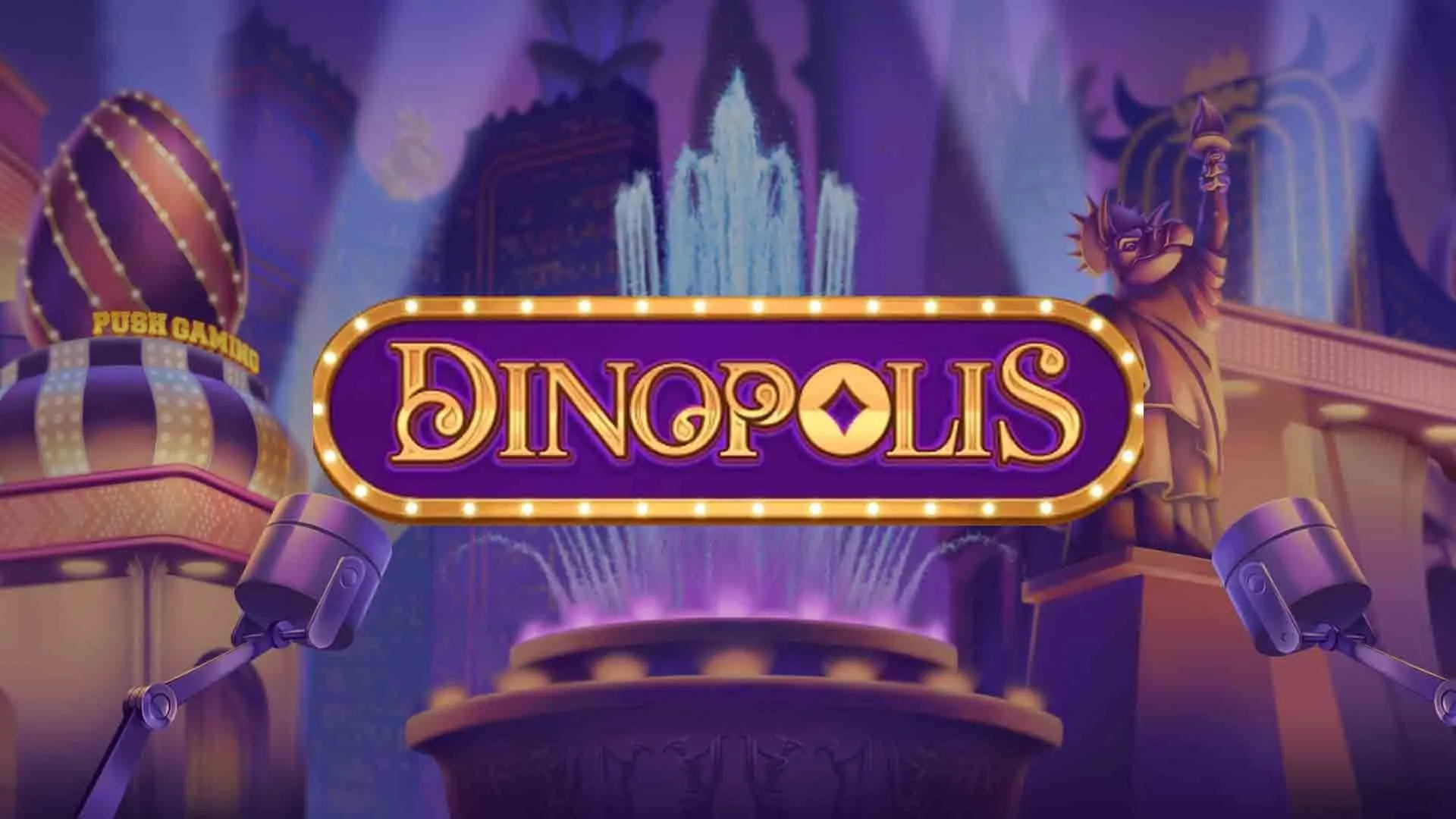 Dinopolis — слот Push Gaming с динозаврами-игроками, сетка 576 способов выигрыша и монеты до ×1000