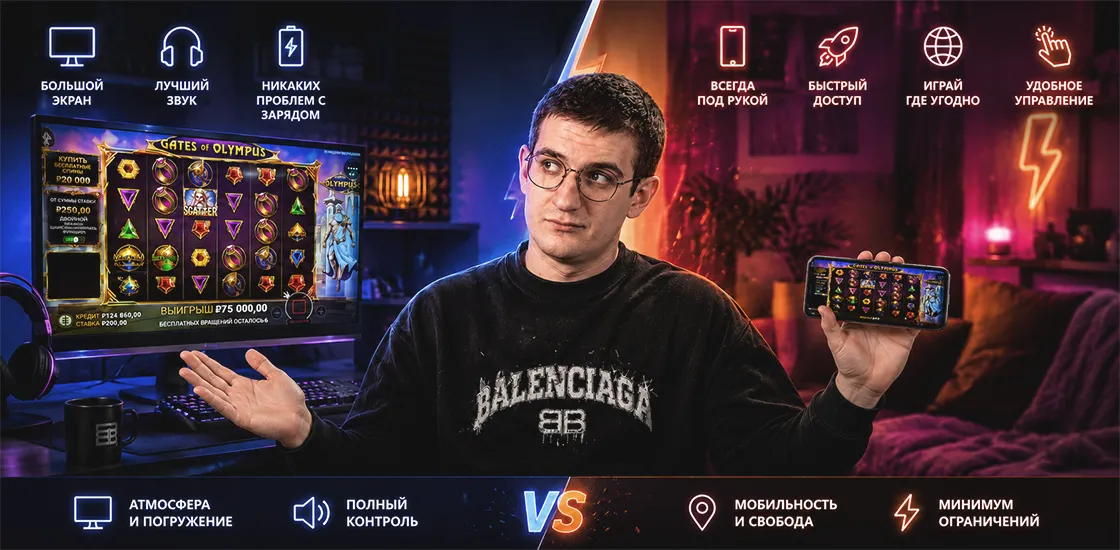 Мобильное казино vs десктоп — где удобнее играть в слоты и онлайн-казино