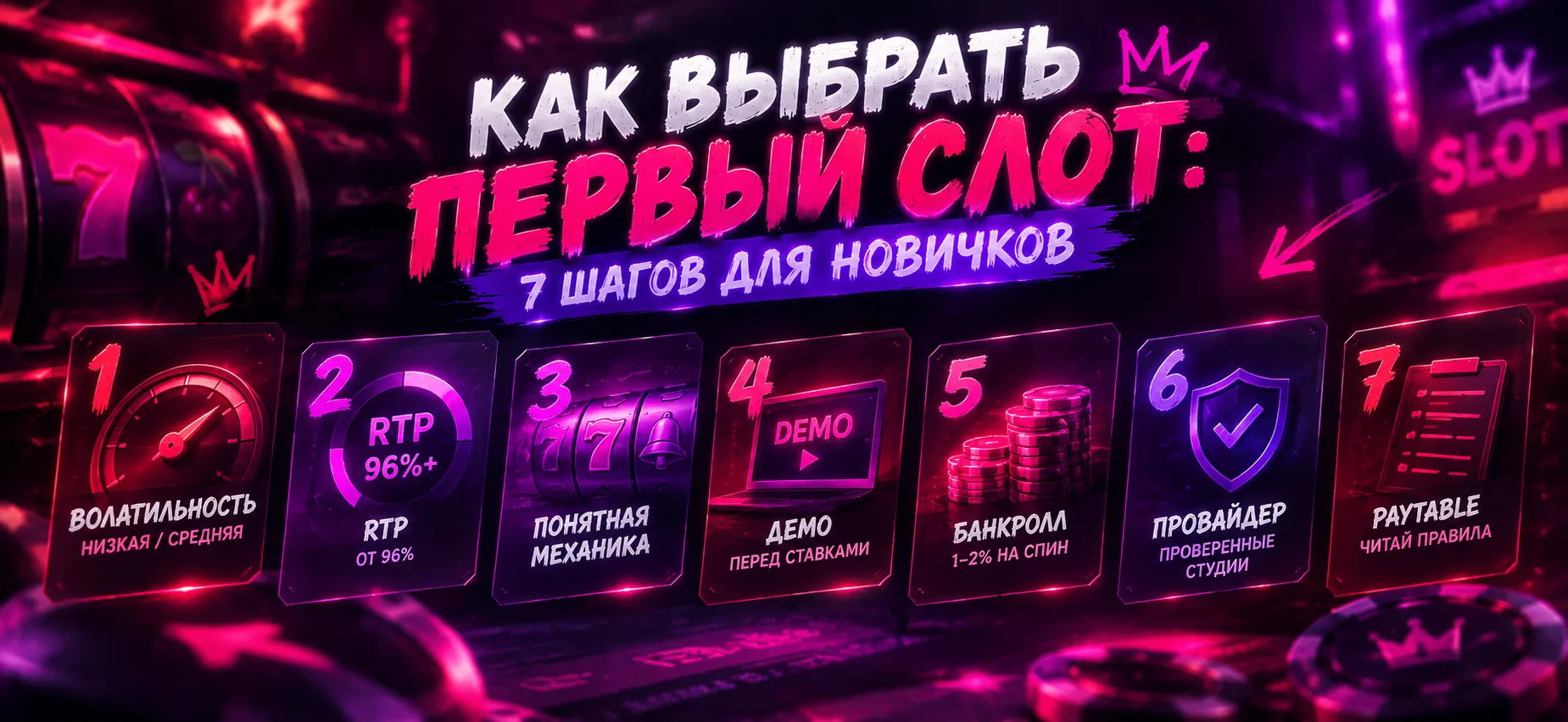 Чек-лист параметров слота перед первой игрой