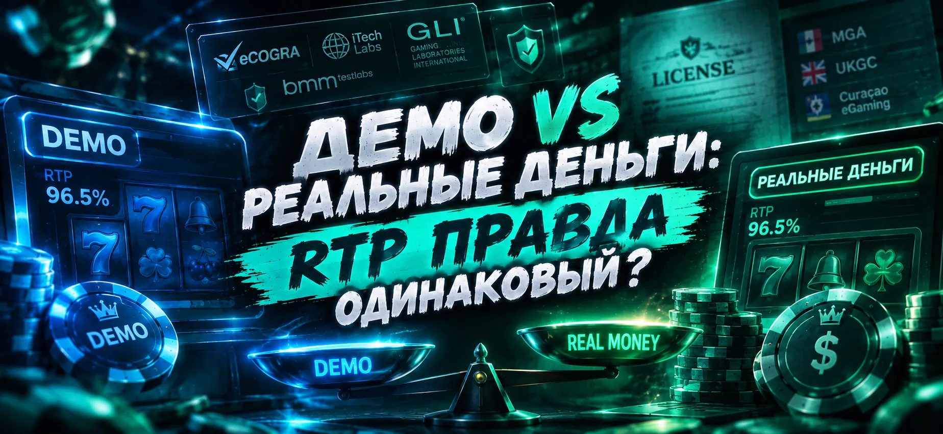 Сравнение RTP в демо-режиме и на реальные деньги