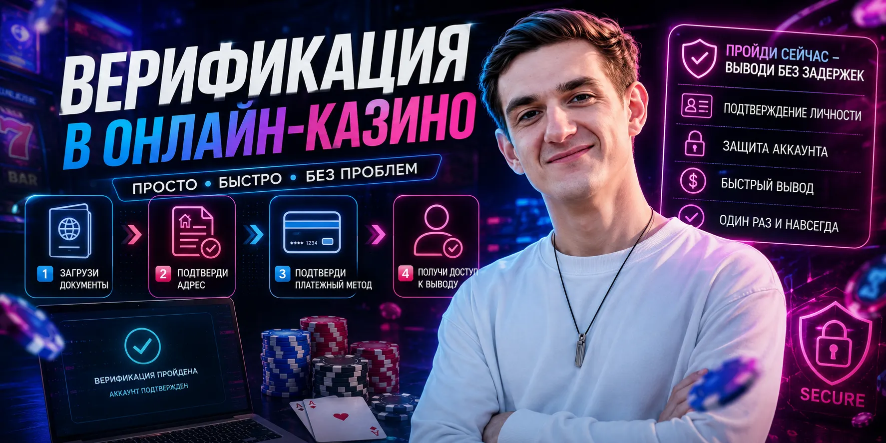 Как пройти верификацию в онлайн-казино — документы и пошаговый гайд