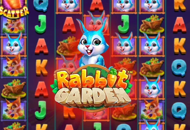 Слот Rabbit Garden — поле 7×7 с кроликом и монетами