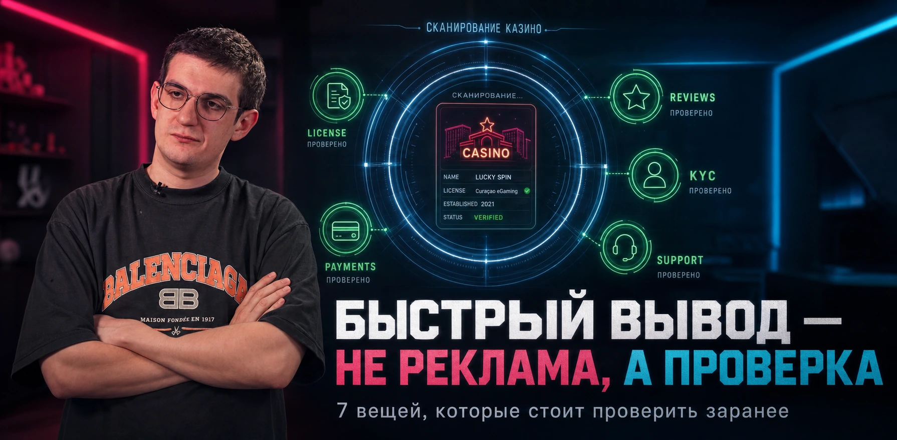 Проверка вывода средств в онлайн-казино.