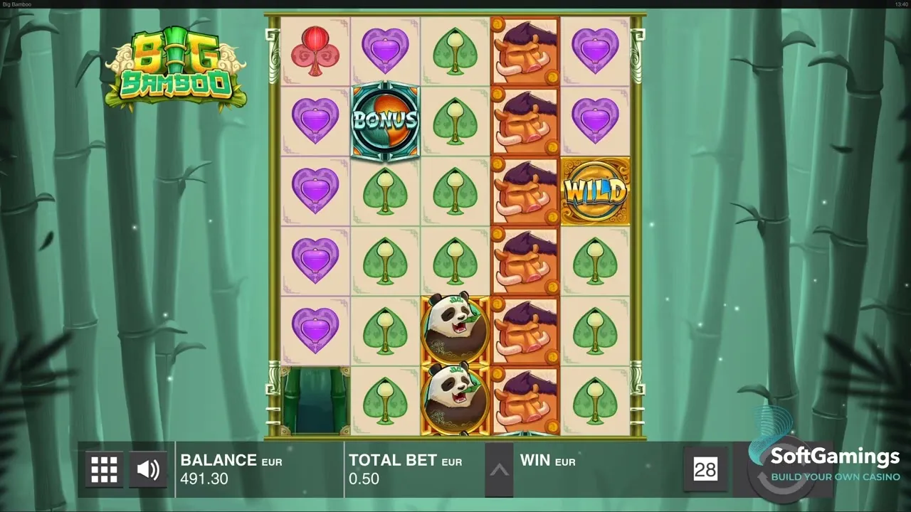 Gamble Wheel в Big Bamboo — риск-игра перед фриспинами для улучшения условий бонусного раунда