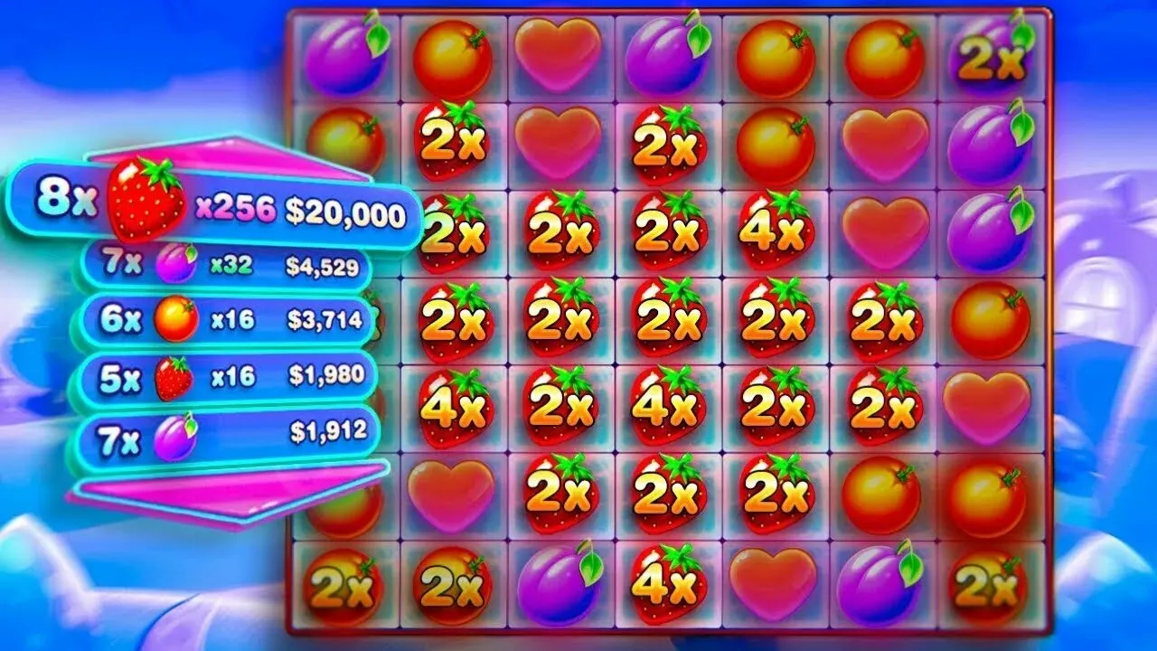 Fruit Party слот — каскады, множители ×256, бонус и выигрыш 3 764 600 ₽
