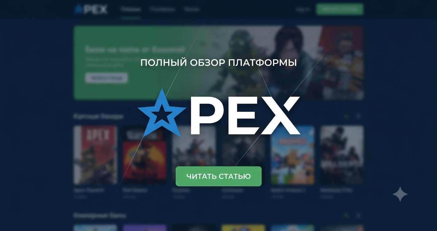 Главная страница казино APEX с VIP-клубом.