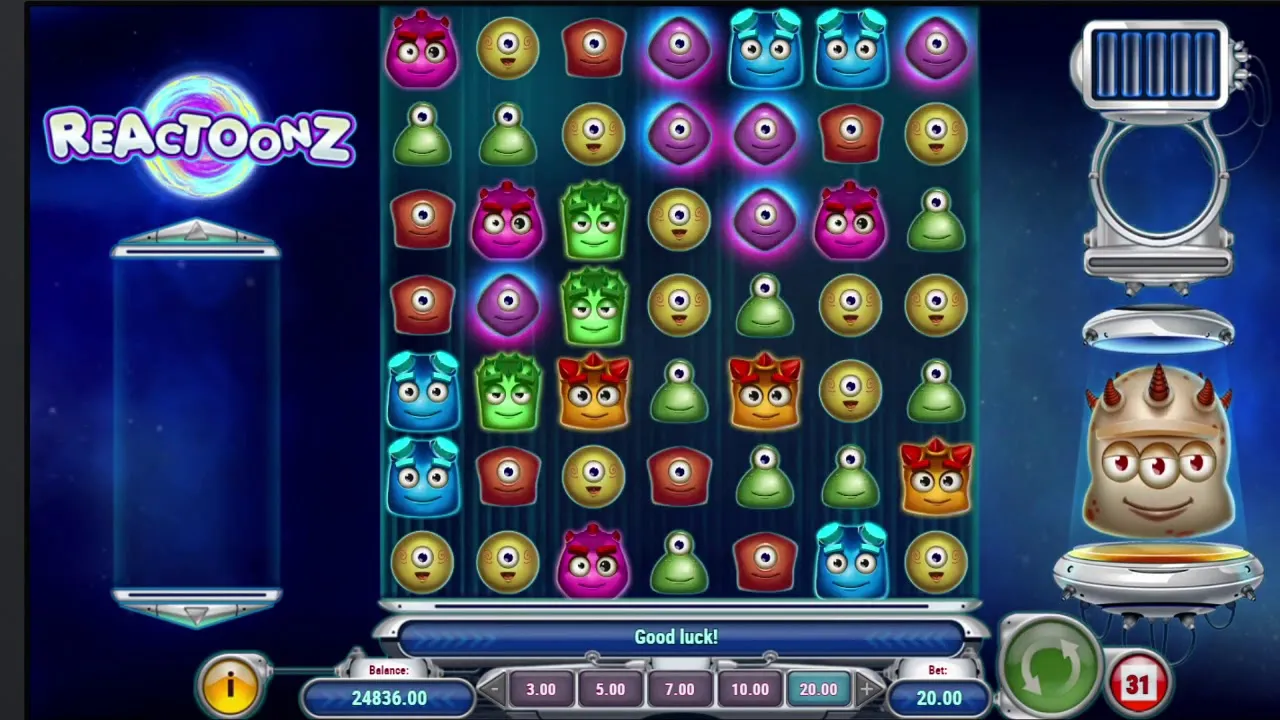 Gargantoon в Reactoonz — гигантский вайлд 3×3
