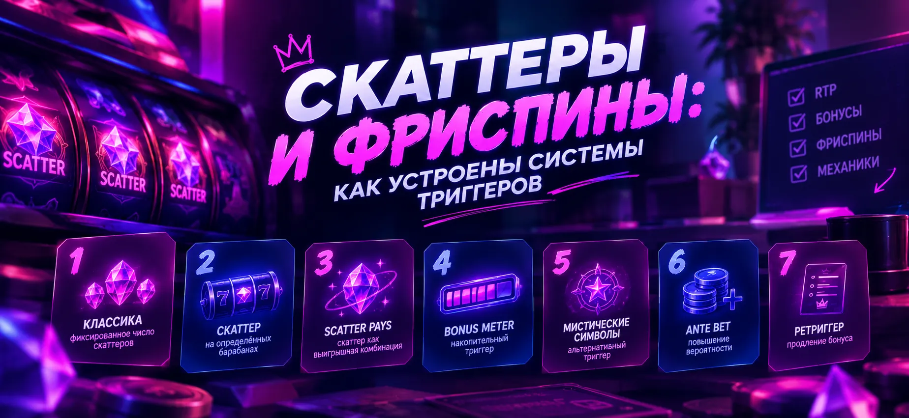 Системы триггеров фриспинов в слотах