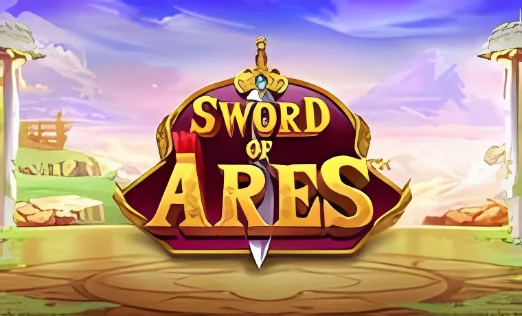 Слот Sword of Ares — Арес рядом с барабанами на фоне греческих колонн
