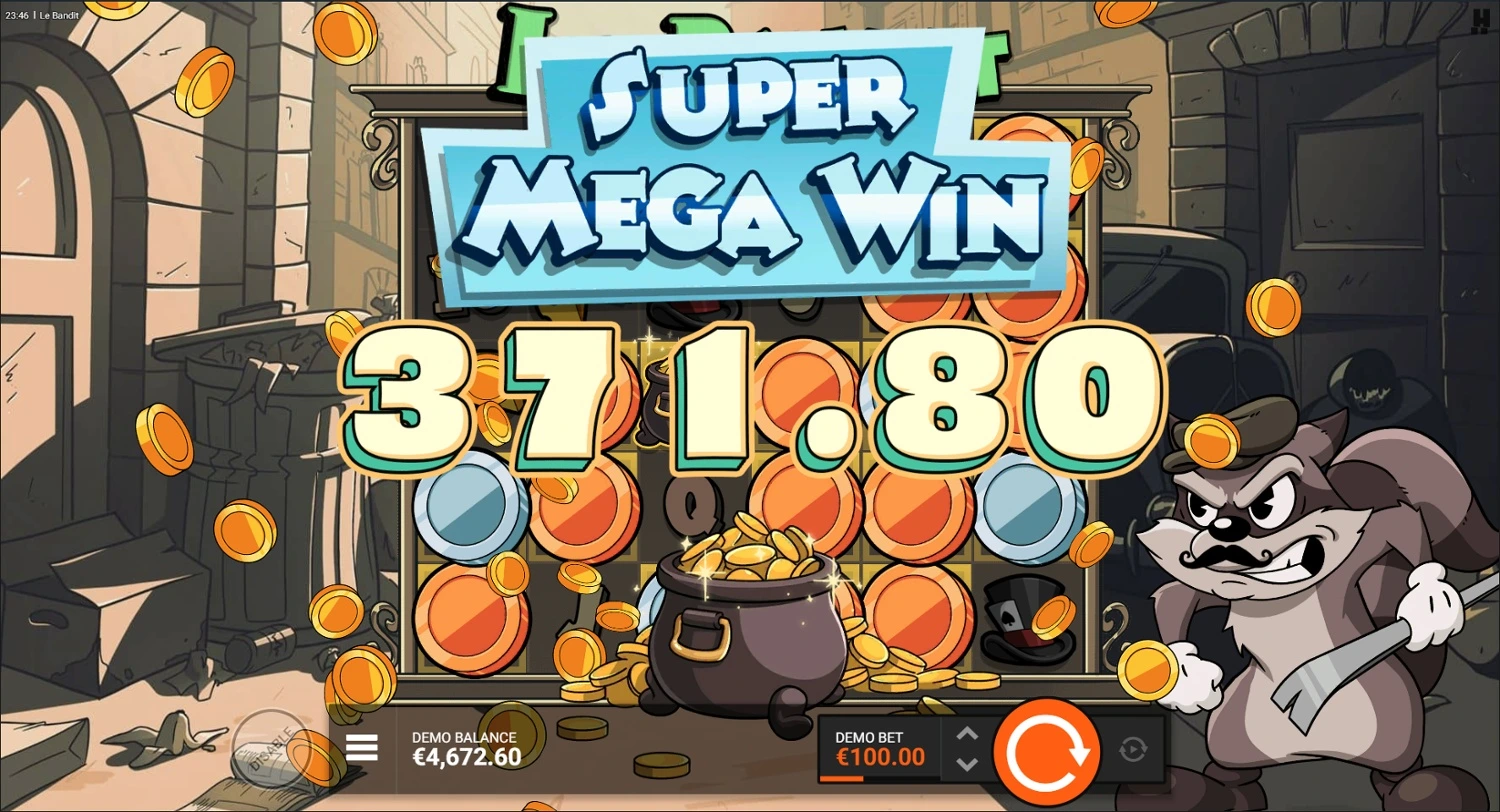 Бонусная игра Golden Trail в слоте Le Bandit — монеты закрывают поле, занос Злого 450 270 рублей