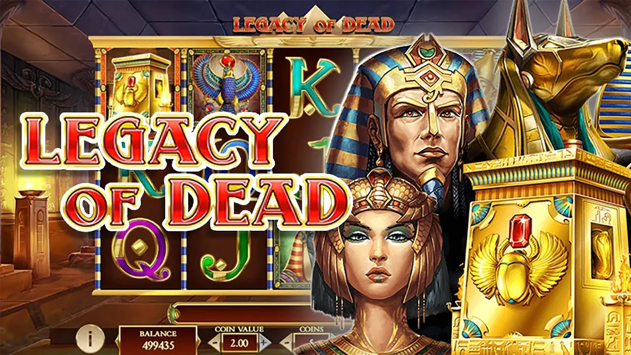  Legacy of Dead от Play'n GO с египетской тематикой и расширяющимися символами.