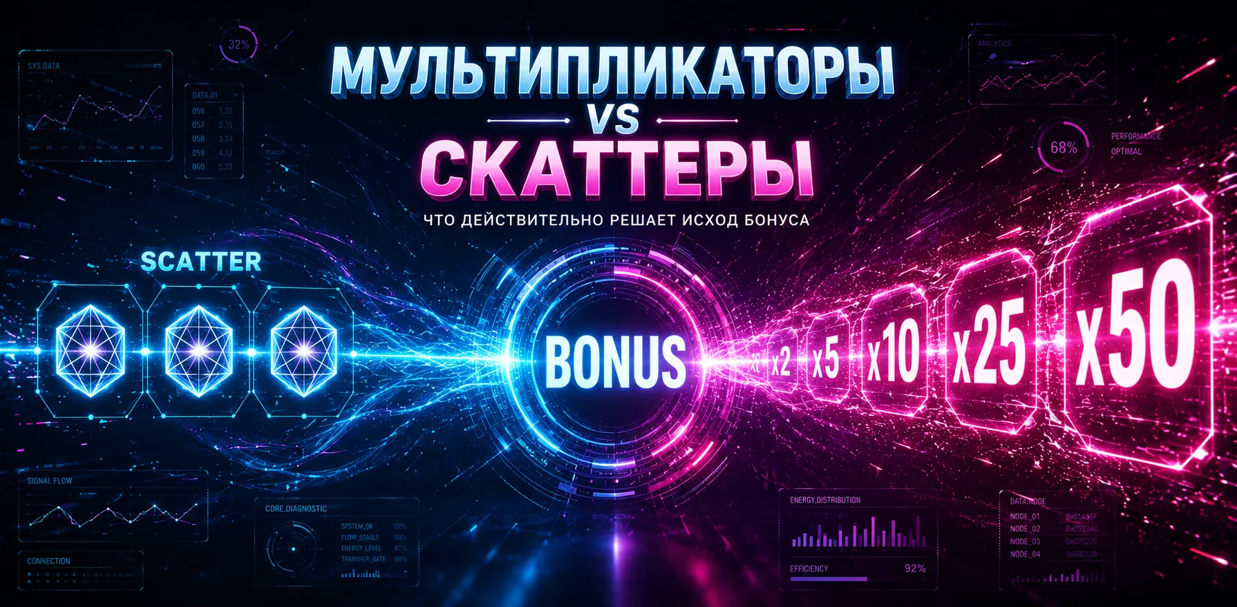 Скаттеры и множители в слотах.